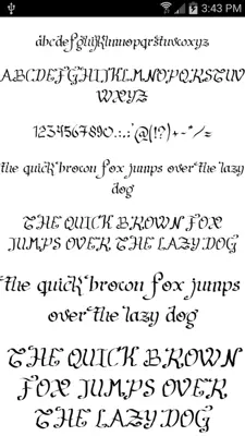 Script Fonts 50 android App screenshot 1